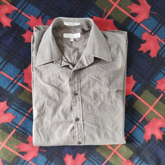 Protocol Charcoal Dress Shirt (Tall) - Picture 3 of 5